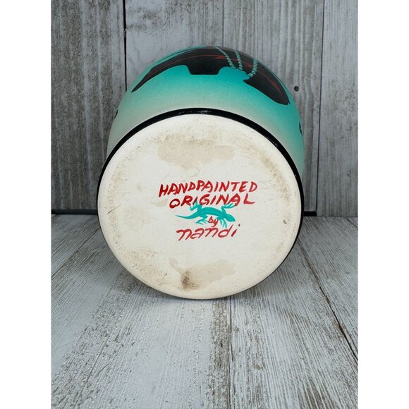 Vintage Native American Pottery Vase Handpainted by Nandi - Picture 6 of 6